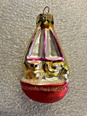 Thomas Pacconi Hand Blown Glass Ornament Sailboat Teddy Bear & Elephant 2003 VTG